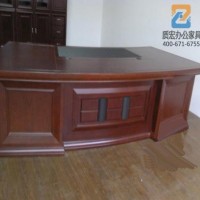上海办公家具办公桌实木贴皮大班台油漆老板桌