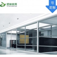 上海办公室高隔断 百叶玻璃隔断 铝合金办公屏风 隔墙高隔间定做